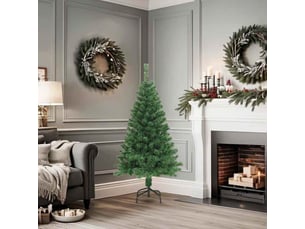 Sapin de noël, arbre de noël artificiel avec branches épaisses vert 150 cm pvc