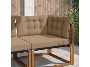 Coussin de canapé d'extérieur, coussin de chaise polyester taupe 68,5 x 68,5 cm cf54164