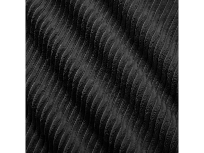 Canapé d’angle modulable 2 places velours côtelé noir – 208 x 177 x 69 cm Fay Lum - Conforama E
