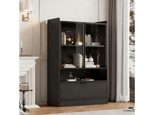 Vitrine coloris noir  DZMDIP  - 80 cmx120 cm