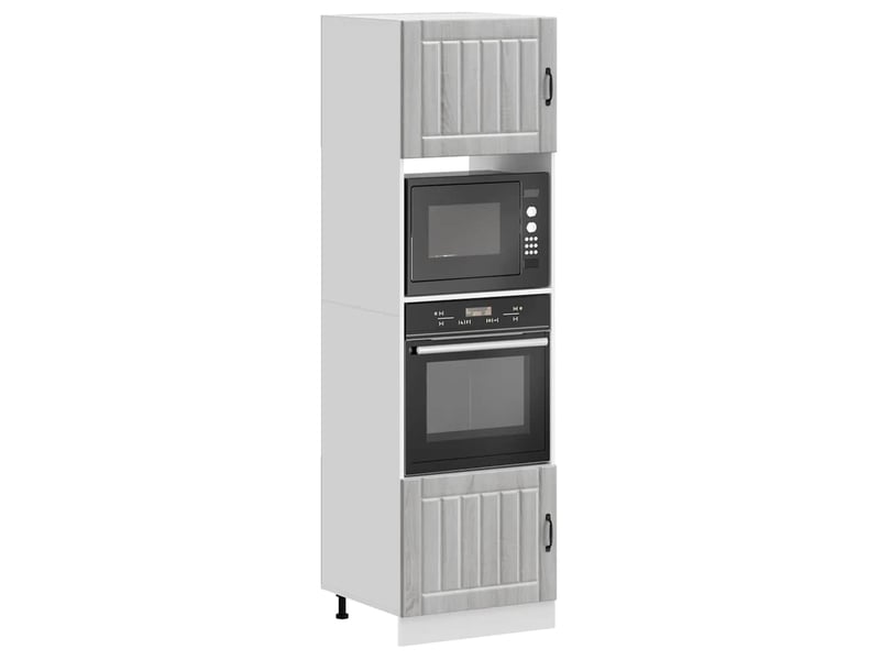Meuble de rangement, armoires de four kalmar sonoma gris bois d'ingénierie - Conforama B