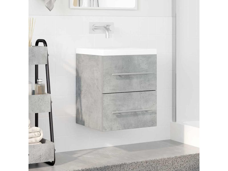  Armoire d'évier, meuble de rangement gris béton 38.5x41x48 cm bois d'ingénierie  - Conforama D