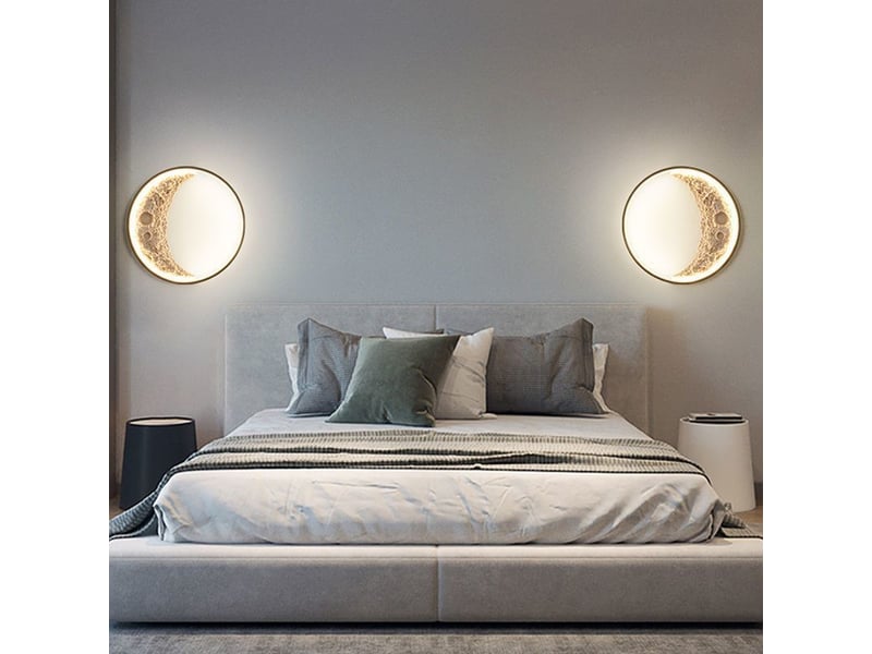  Applique murale intérieure lampe lune de art déco 30cm lumière chaude  - Conforama B