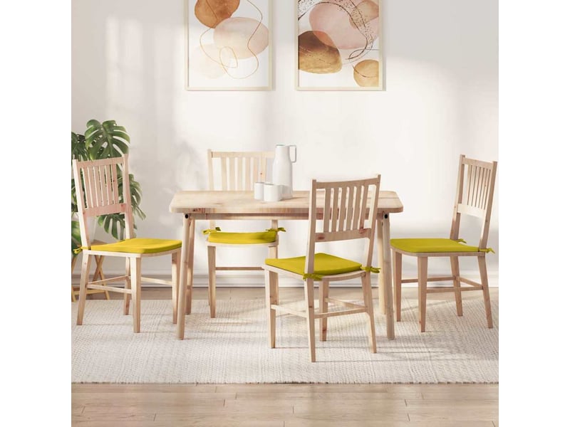  Lot de 4 coussins de siège, coussins décoratifs velours jaune 40 x 40 x 3 cm cf60039  - Conforama B