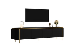 Meuble tv coloris noir 180 cm <strong>REDOM</strong> <strong></strong>