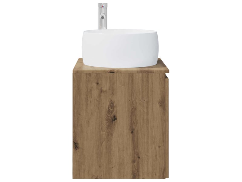  Vanité de lavabo mural, meuble de rangement chêne artisanal 49.5x44.5x66 cm shl1057  - Conforama D