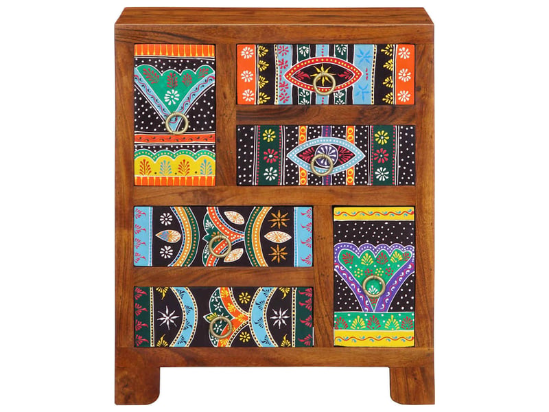  Vidaxl buffet multicolore 50x35x60 cm bois massif d'acacia  - Conforama E