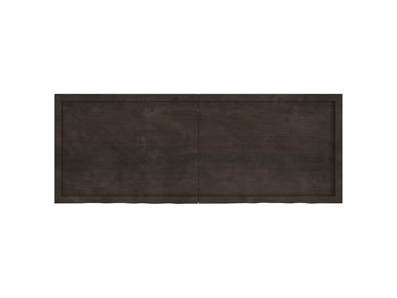Comptoir de salle de bain, plan de travail marron foncé bois massif traité cf65877 - Conforama C