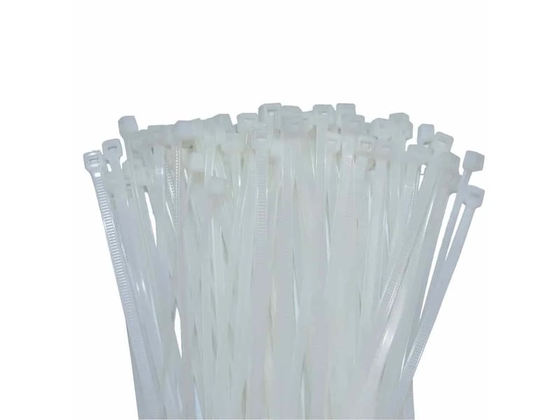  Colliers de serrfiletage mâlee polyamidee 6.6 530 x 9 mm blanc polyamideck de 100  - Conforama A