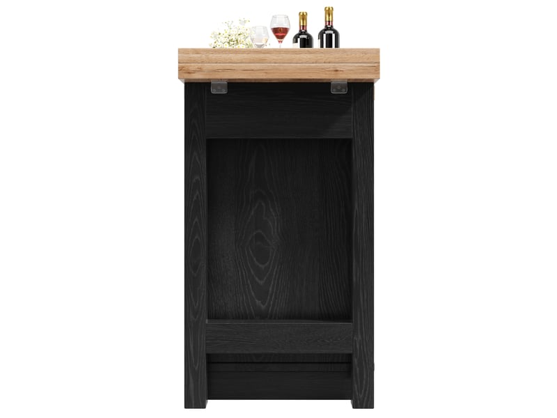  Buffet cuisine extensible 120x40x74,2 cm à 197 cm, meuble rangement étroit pour petite cuisine avec organisation intérieure  - Conforama D