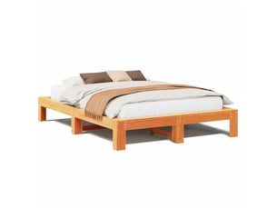 Lit 2 places 150x200 cm    coloris marron
