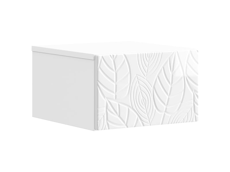  Table de chevet - table d'appoint murale 2 pc blanc brillant 34,5 x 33 x 20 cm  - Conforama C