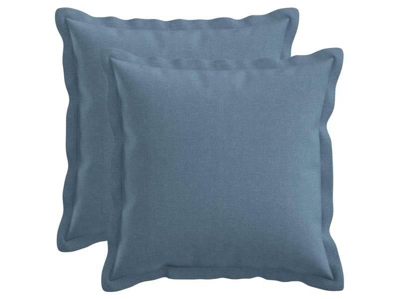  Lot de 2 coussins, coussins décoratifs houten bleu denim lin synthétique cf56475  - Conforama B