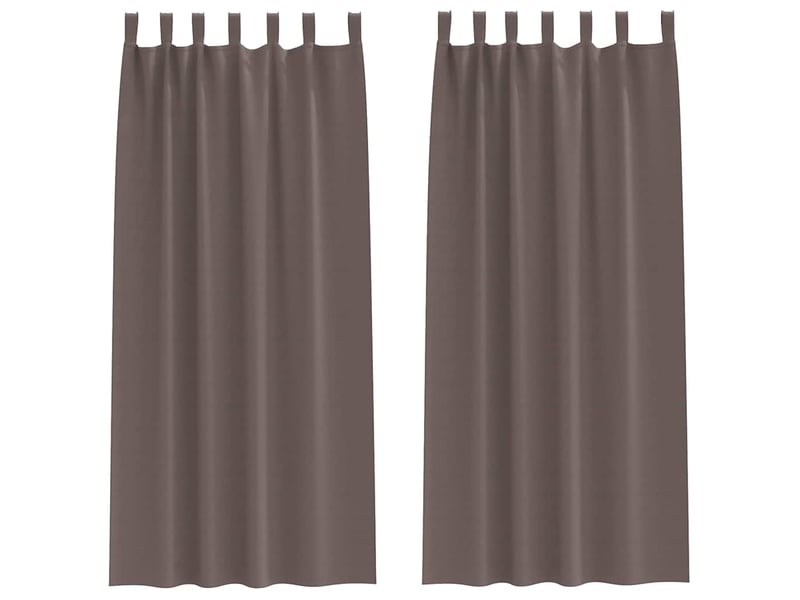  Lot de 2 rideaux occultants, rideaux black-out avec anneaux marron foncé 245 x 140 cm cf44705  - Conforama A