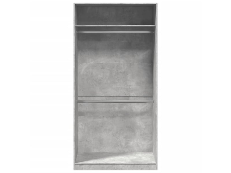 Garde-robe chambre, armoire de rangement gris béton 100x50x200 cm aggloméré  - Conforama D