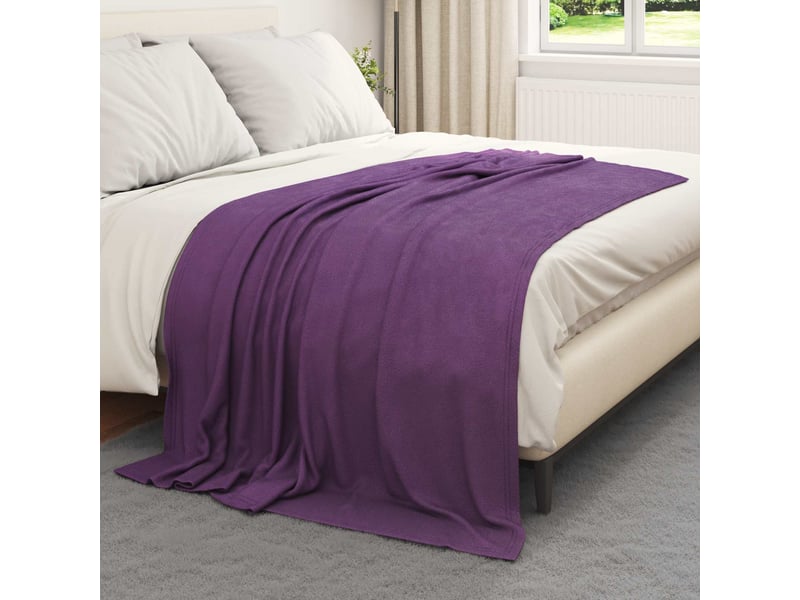  Couverture jetée de canapé 24 pcs pourpre 200x150 cm 10.08 kg polaire  - Conforama C