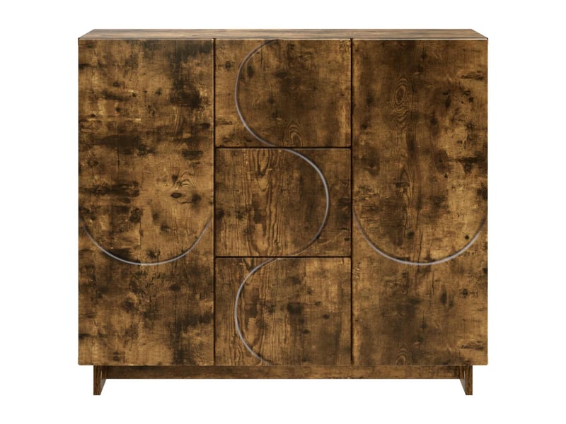  Buffet salon, buffet de rangement chêne fumé 85,5x31x75 cm bois d'ingénierie shl99512  - Conforama D