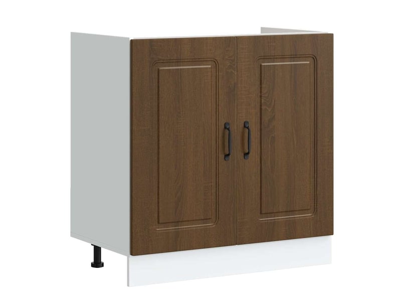  Meuble de rangement, armoire de cuisine kalmar chêne brun 80x46x81,5cm  - Conforama D