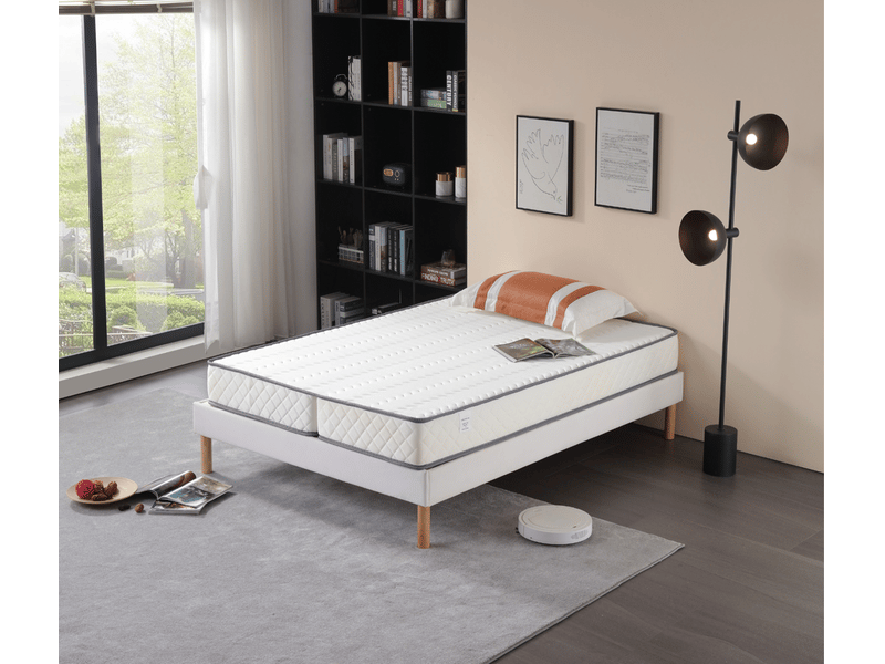 Matelas ferme pour tous clic clac 130x190 - découpe assise 65 cm - hauteur 15 cm -mousse rembourrage 100 % polesther tissu strech très résistant  - Conforama C