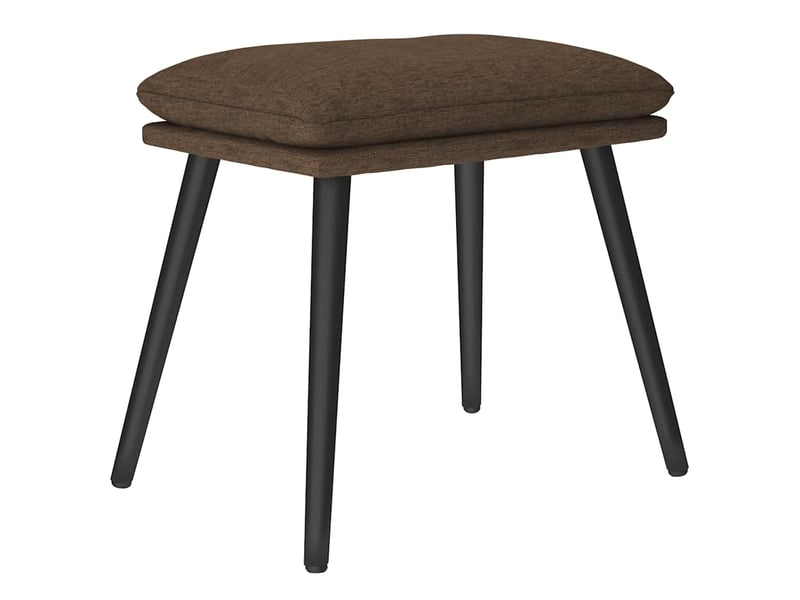  Vidaxl chaise de relaxation avec tabouret marron tissu  - Conforama E