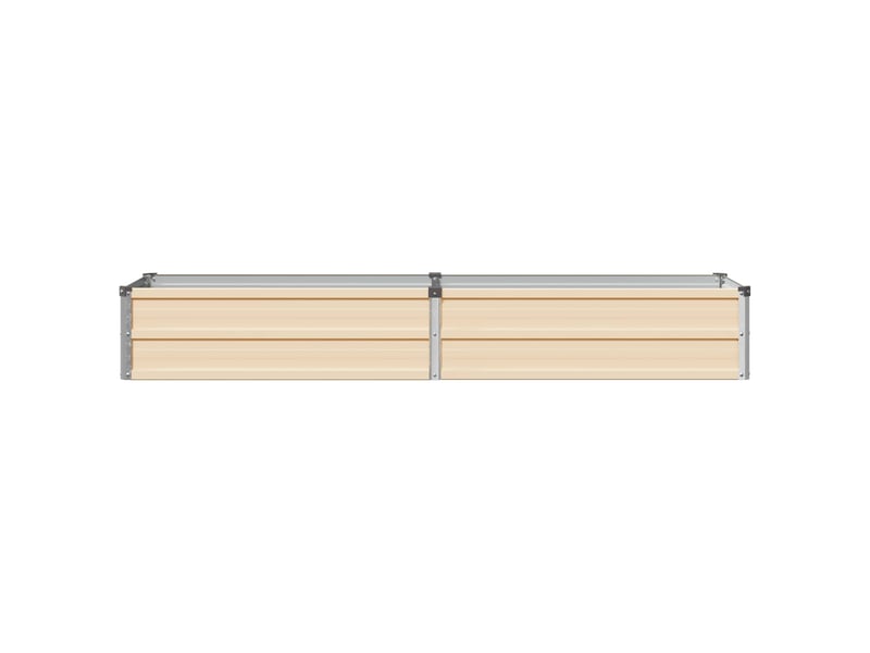 Jardinière - jardin surélevé ivoire 160 x 40 x 24 cm acier laminé à froid - Conforama C