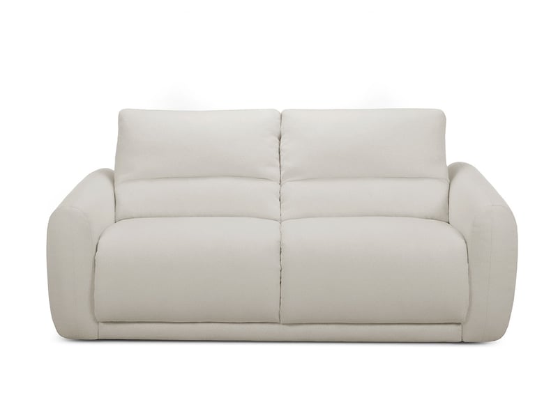 Bobochic canapé droit convertible minorque ouverture express tissu chenille blanc 140x200 MINORQUE - Conforama A