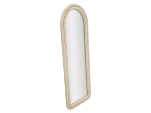 Miroir mural cloe xl avec cadre en velours crème