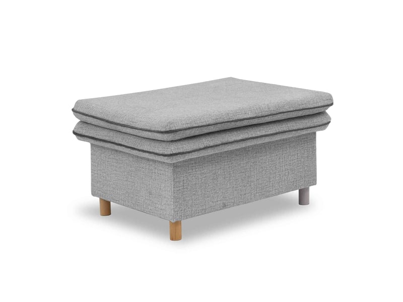  Sam, pouf coffre de rangement, 70x91 cm, gris clair Sam - Conforama A