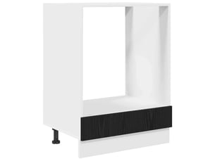 Meuble de rangement cuisine, armoire suspendue chêne noir bois d'ingénierie