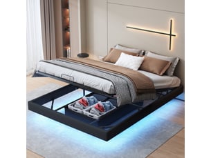 Lit coffre 160x200 cm coloris noir
