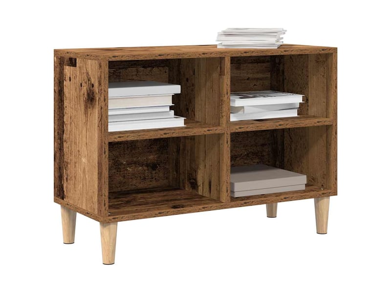  Meuble tv - banc tv - meuble de rangement 69,5 x 30 x 50 cm bois ancien bois d'ingénierie  - Conforama C