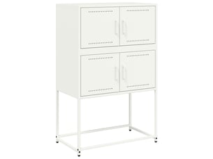 Buffet - bahut - meuble de rangement blanc 68,5x38,5x107 cm acier