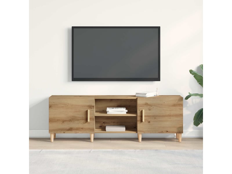  Meuble tv - banc tv - meuble de rangement 150 x 30 x 50 cm chêne artisanal bois d'ingénierie  - Conforama D