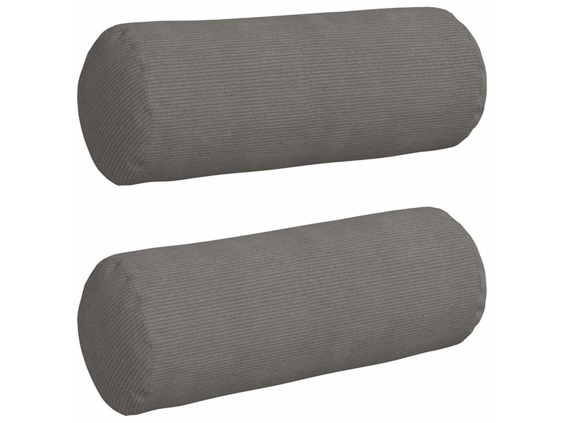  Lot de 2 coussins d'accent, coussins décoratifs, coussins lombaires gris clair ø 25 x 70 cm cf56732  - Conforama A
