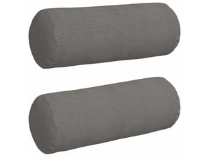 Lot de 2 coussins d'accent, coussins décoratifs, coussins lombaires gris clair ø 25 x 70 cm cf56732