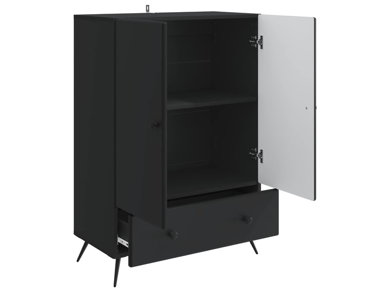  Buffet - bahut - meuble de rangement noir 66 x 34,5 x 95 cm bois d'ingénierie  - Conforama D