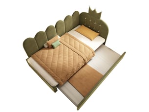 Lit simple 90x200 cm PHOEBE CAT   coloris vert