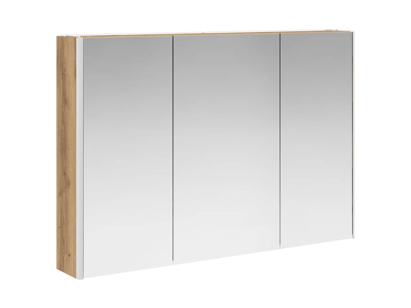 Armoire miroir salle de bain, meuble de rangement chêne artisan shl5777  - Conforama E