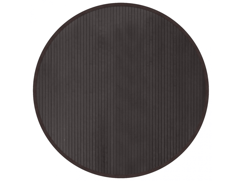  Tapis rond en bambou marron foncé 100 cm - comfortxl 376989 - Conforama A
