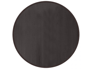 Tapis rond en bambou marron foncé 100 cm - comfortxl