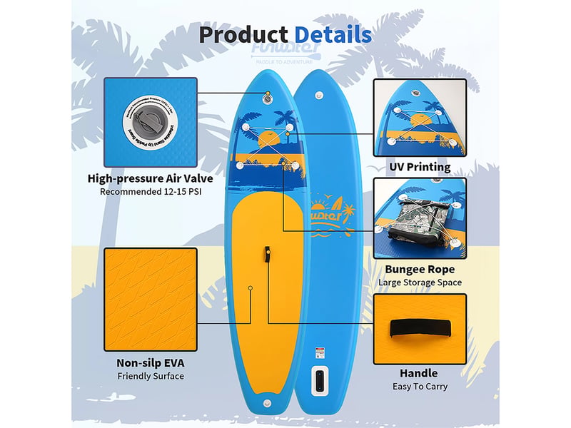 Planche de SUP Funwater SUPFW31E - 335x83x15cm 180kg - Conforama D
