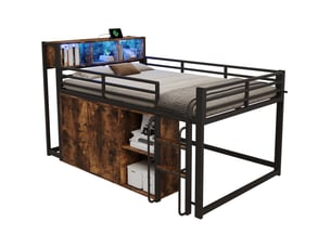 Lit mezzanine 120x200 cm MODENUIT coloris noir