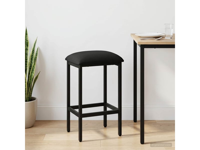 Tabouret de bar, chaise de bar noir 40x32x74 cm bois d'ingénierie shl53620  - Conforama B