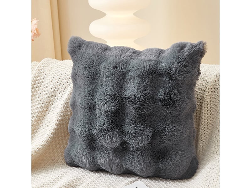  Coussin carré en tissu gris 43x43 cm  - Conforama B