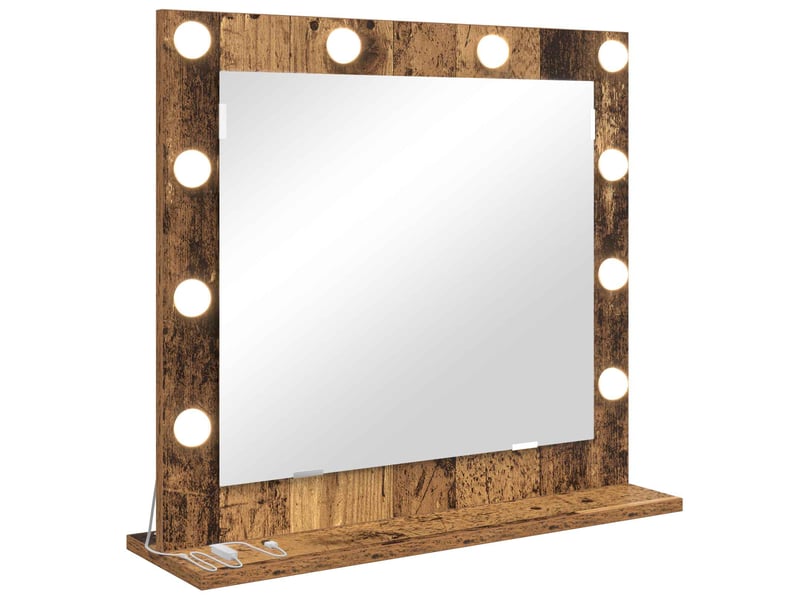  Miroir de vanité, miroir de coiffeuse bois ancien 60 x 55 x 18 cm rectangulaire cf62745  - Conforama A