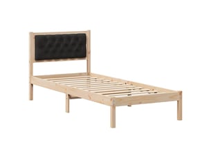 Lit simple 90x200 cm coloris marron