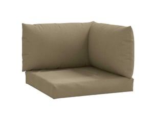 Lot de 3 coussins de palette, coussins de canapé taupe mélangé tissu cf59712