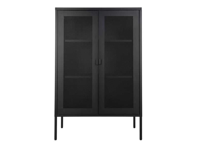  Stak-rangement 2 portes grillagées en acier noir 80x120 cm  - Conforama A