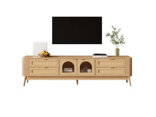 Meuble tv coloris naturel 180 cm <strong>WISHDOR</strong> <strong></strong>