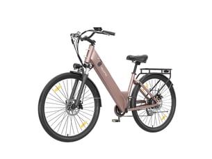 Velopro c1 vélo électrique 250w 36v 13ah 27.5*1.95 cadre ouvert adulte vélo de ville pour trajets quotidiens avec porte-bagons arrière écran lcd couleur capteur de vitesse frein à disque mécanique 7 vitesses 25kmh